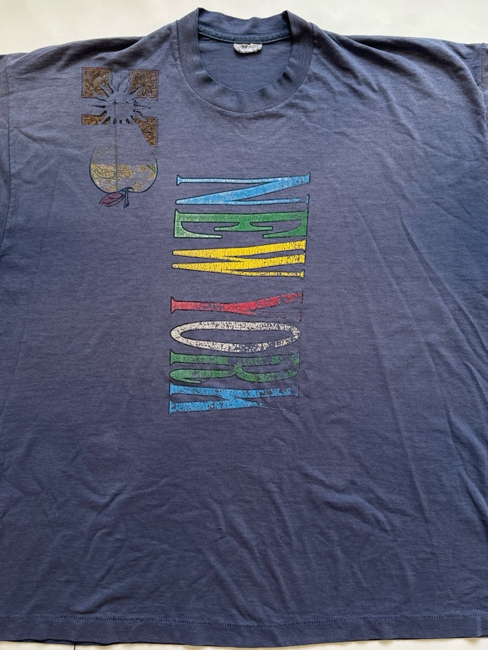 Vintage single stitch distressed NY souvenir tee 80s 90s XXL
